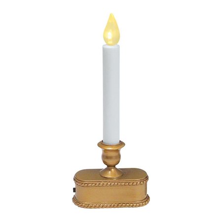 GOLDENGIFTS No Scent Brushed Gold Auto Sensor Candle, 9 in. GO1493773